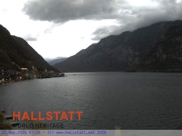 Archiv Foto Webcam Blick auf Hallstatt und den Hallstättersee