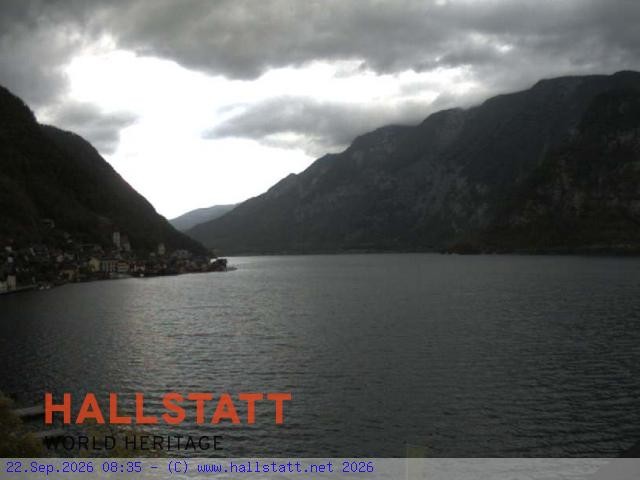 Archiv Foto Webcam Blick auf Hallstatt und den Hallstättersee