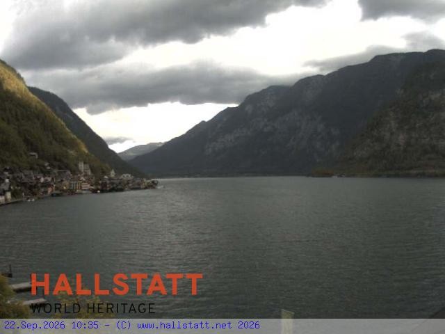 Archiv Foto Webcam Blick auf Hallstatt und den Hallstättersee