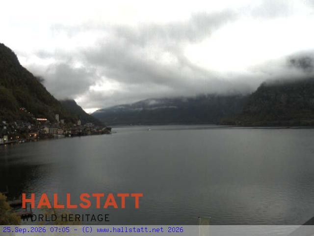 Archiv Foto Webcam Blick auf Hallstatt und den Hallstättersee