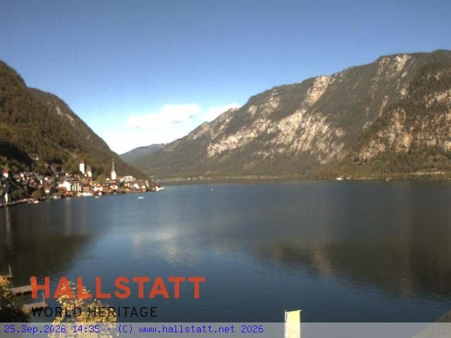 Archiv Foto Webcam Blick auf Hallstatt und den Hallstättersee