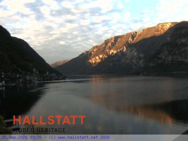 Archiv Foto Webcam Blick auf Hallstatt und den Hallstättersee
