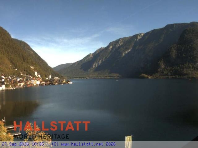 Archiv Foto Webcam Blick auf Hallstatt und den Hallstättersee