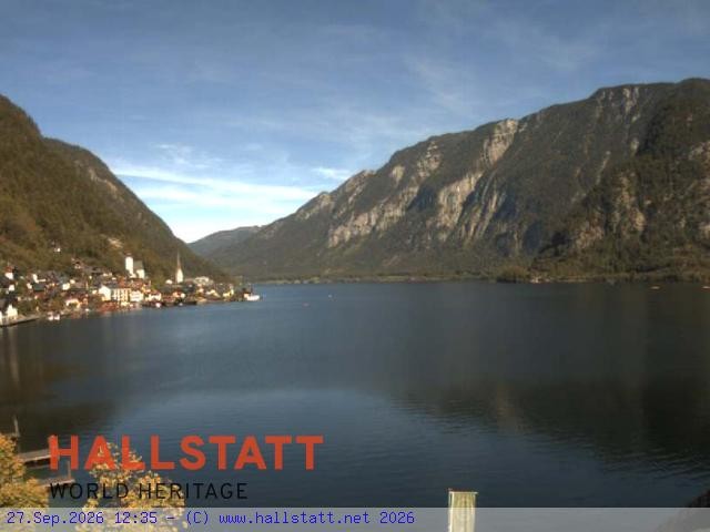 Archiv Foto Webcam Blick auf Hallstatt und den Hallstättersee