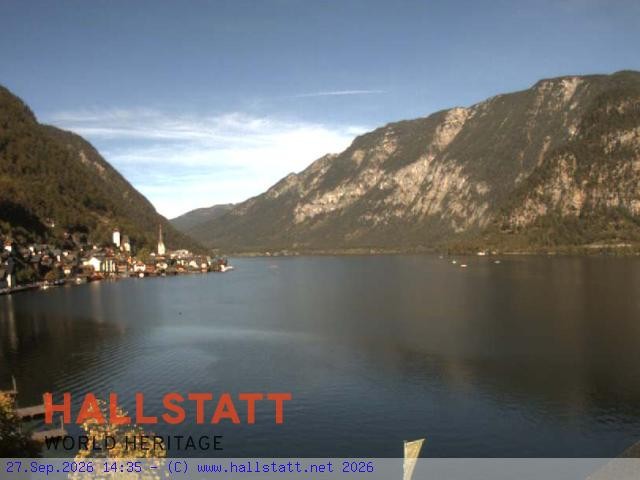 Archiv Foto Webcam Blick auf Hallstatt und den Hallstättersee