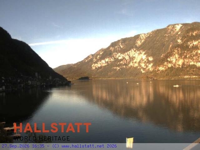 Archiv Foto Webcam Blick auf Hallstatt und den Hallstättersee