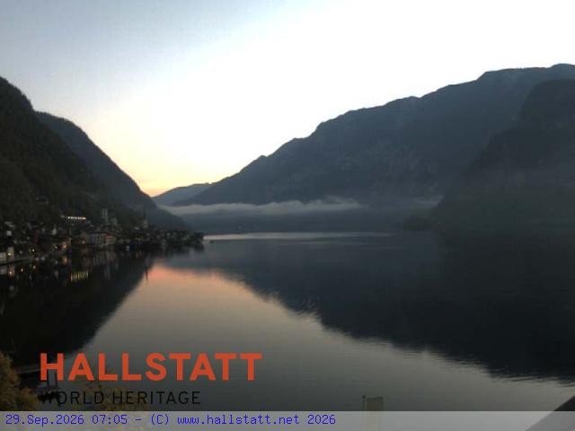 Archiv Foto Webcam Blick auf Hallstatt und den Hallstättersee