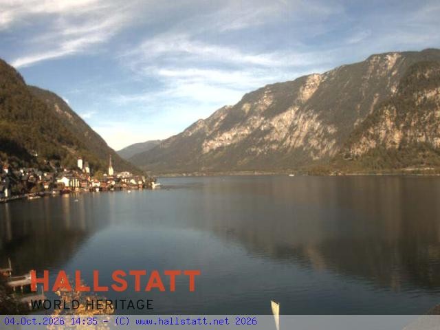 Archiv Foto Webcam Blick auf Hallstatt und den Hallstättersee
