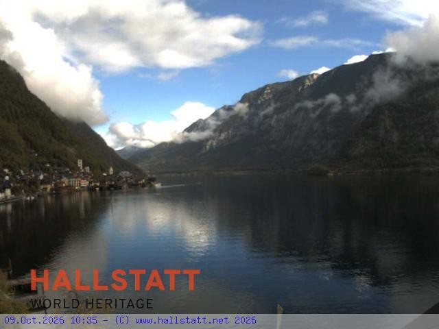 Archiv Foto Webcam Blick auf Hallstatt und den Hallstättersee