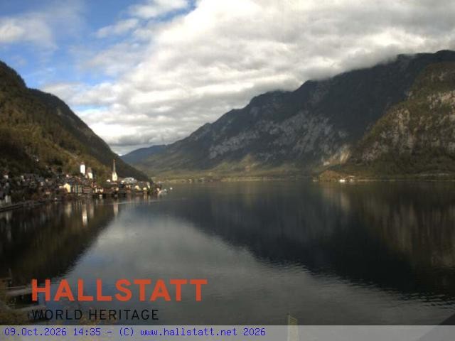 Archiv Foto Webcam Blick auf Hallstatt und den Hallstättersee