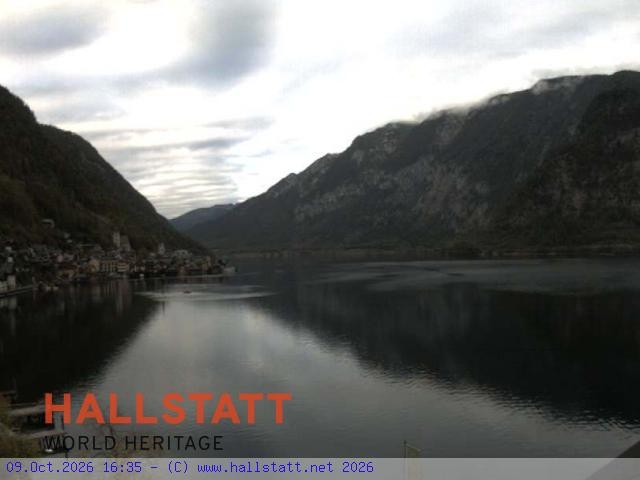 Archiv Foto Webcam Blick auf Hallstatt und den Hallstättersee
