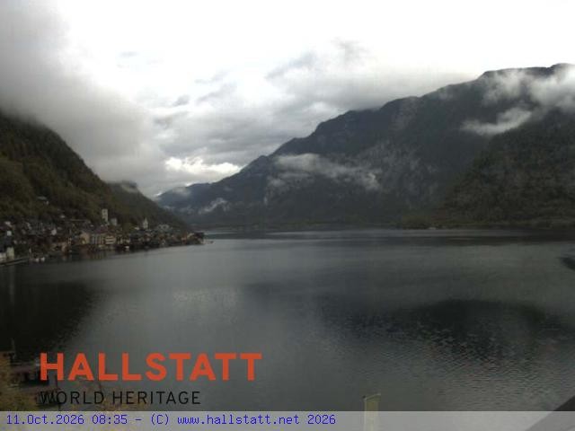 Archiv Foto Webcam Blick auf Hallstatt und den Hallstättersee