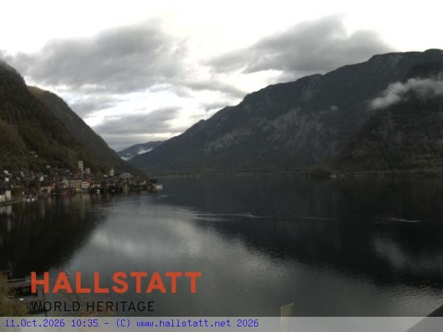Archiv Foto Webcam Blick auf Hallstatt und den Hallstättersee