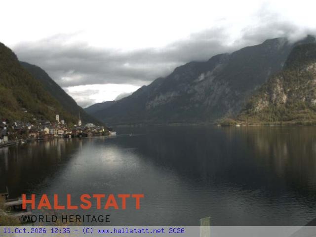 Archiv Foto Webcam Blick auf Hallstatt und den Hallstättersee