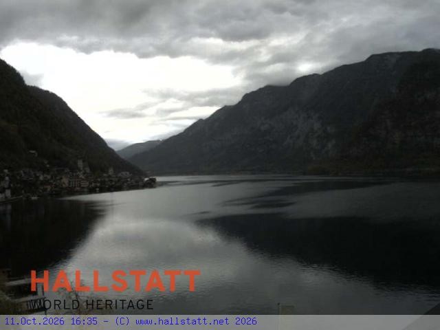 Archiv Foto Webcam Blick auf Hallstatt und den Hallstättersee