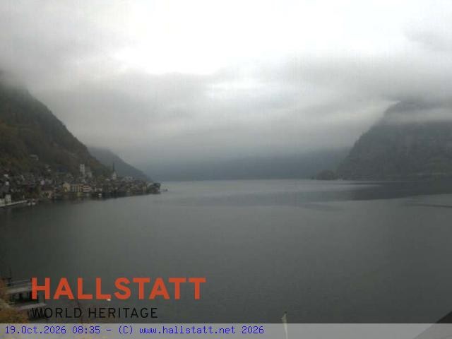 Archiv Foto Webcam Blick auf Hallstatt und den Hallstättersee