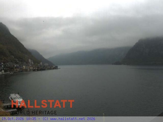 Archiv Foto Webcam Blick auf Hallstatt und den Hallstättersee