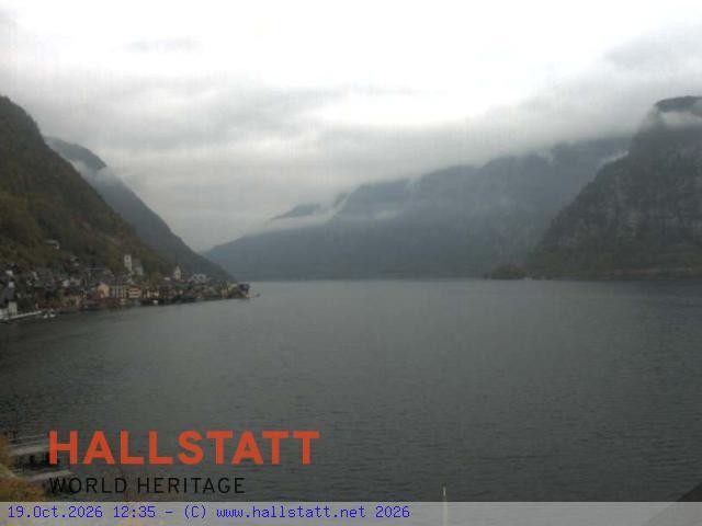 Archiv Foto Webcam Blick auf Hallstatt und den Hallstättersee