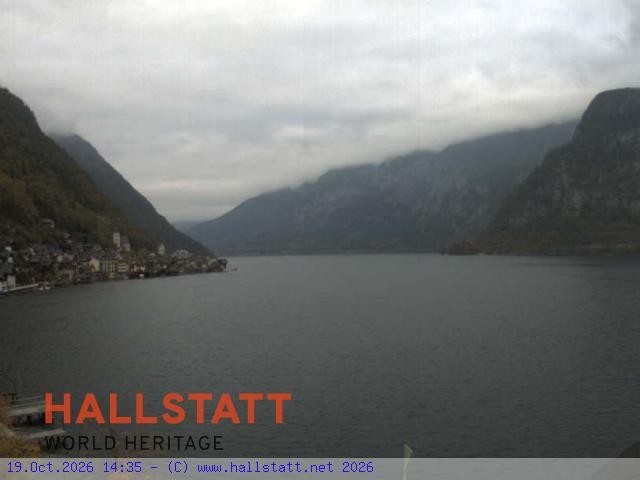 Archiv Foto Webcam Blick auf Hallstatt und den Hallstättersee