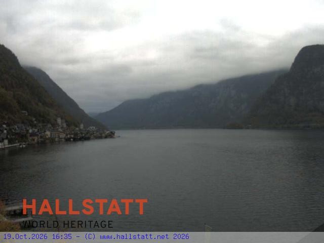 Archiv Foto Webcam Blick auf Hallstatt und den Hallstättersee