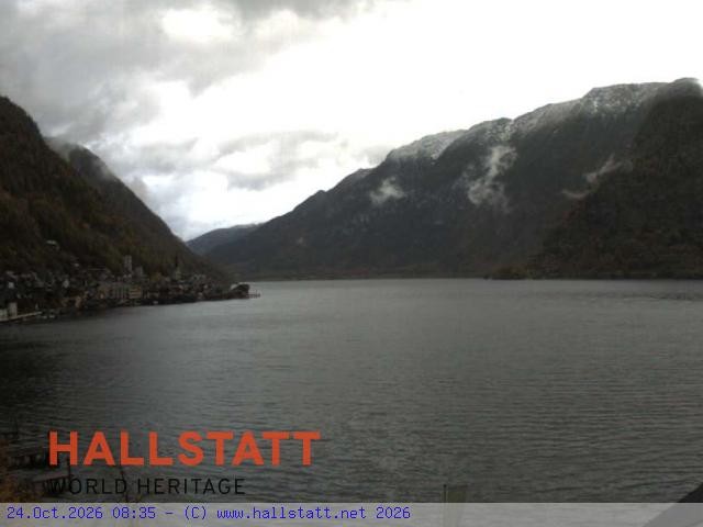 Archived image Webcam Hallstatt: Village and Lake