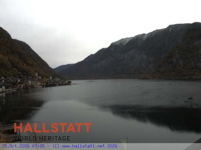 Archiv Foto Webcam Blick auf Hallstatt und den Hallstättersee