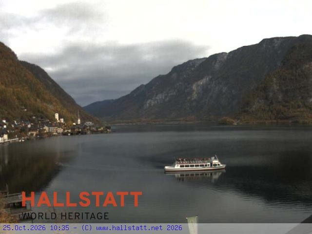 Archiv Foto Webcam Blick auf Hallstatt und den Hallstättersee