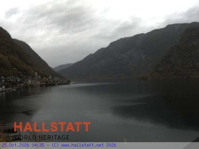 Archiv Foto Webcam Blick auf Hallstatt und den Hallstättersee