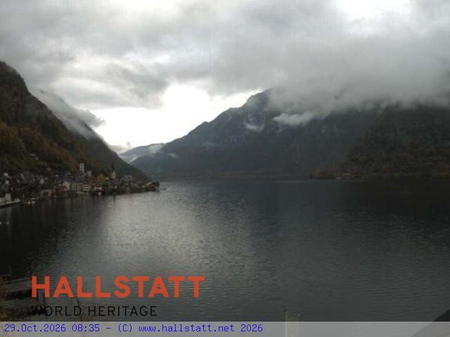 Archiv Foto Webcam Blick auf Hallstatt und den Hallstättersee