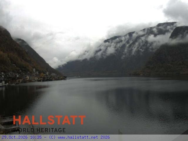 Archiv Foto Webcam Blick auf Hallstatt und den Hallstättersee