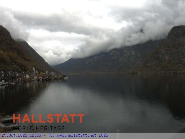 Archiv Foto Webcam Blick auf Hallstatt und den Hallstättersee