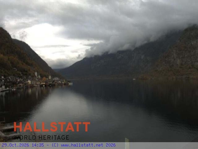 Archiv Foto Webcam Blick auf Hallstatt und den Hallstättersee