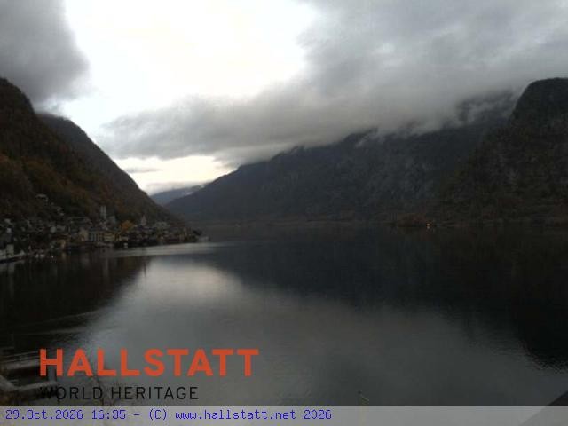 Archiv Foto Webcam Blick auf Hallstatt und den Hallstättersee
