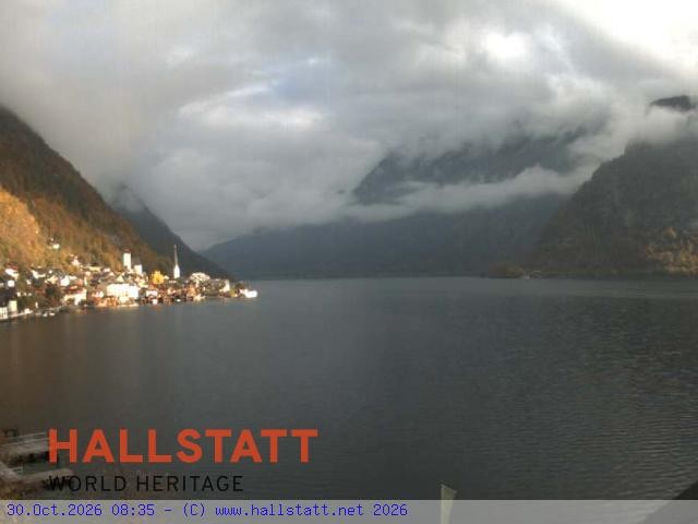 Archiv Foto Webcam Blick auf Hallstatt und den Hallstättersee