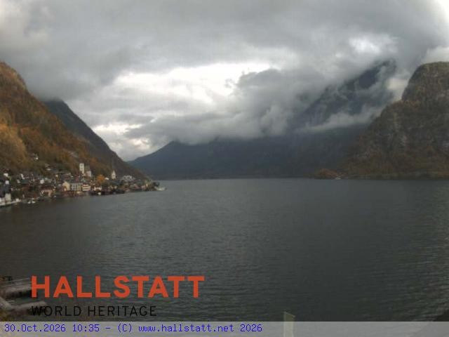 Archiv Foto Webcam Blick auf Hallstatt und den Hallstättersee