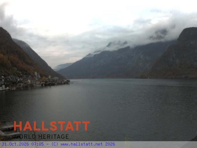 Archiv Foto Webcam Blick auf Hallstatt und den Hallstättersee