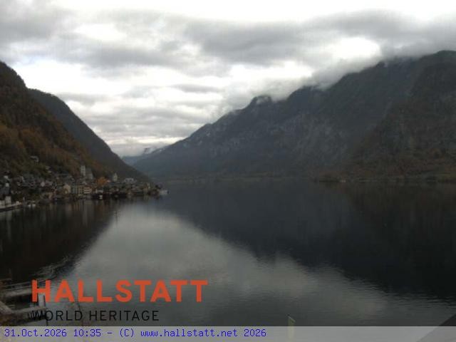 Archiv Foto Webcam Blick auf Hallstatt und den Hallstättersee