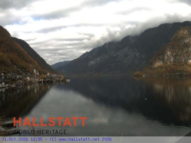 Archiv Foto Webcam Blick auf Hallstatt und den Hallstättersee