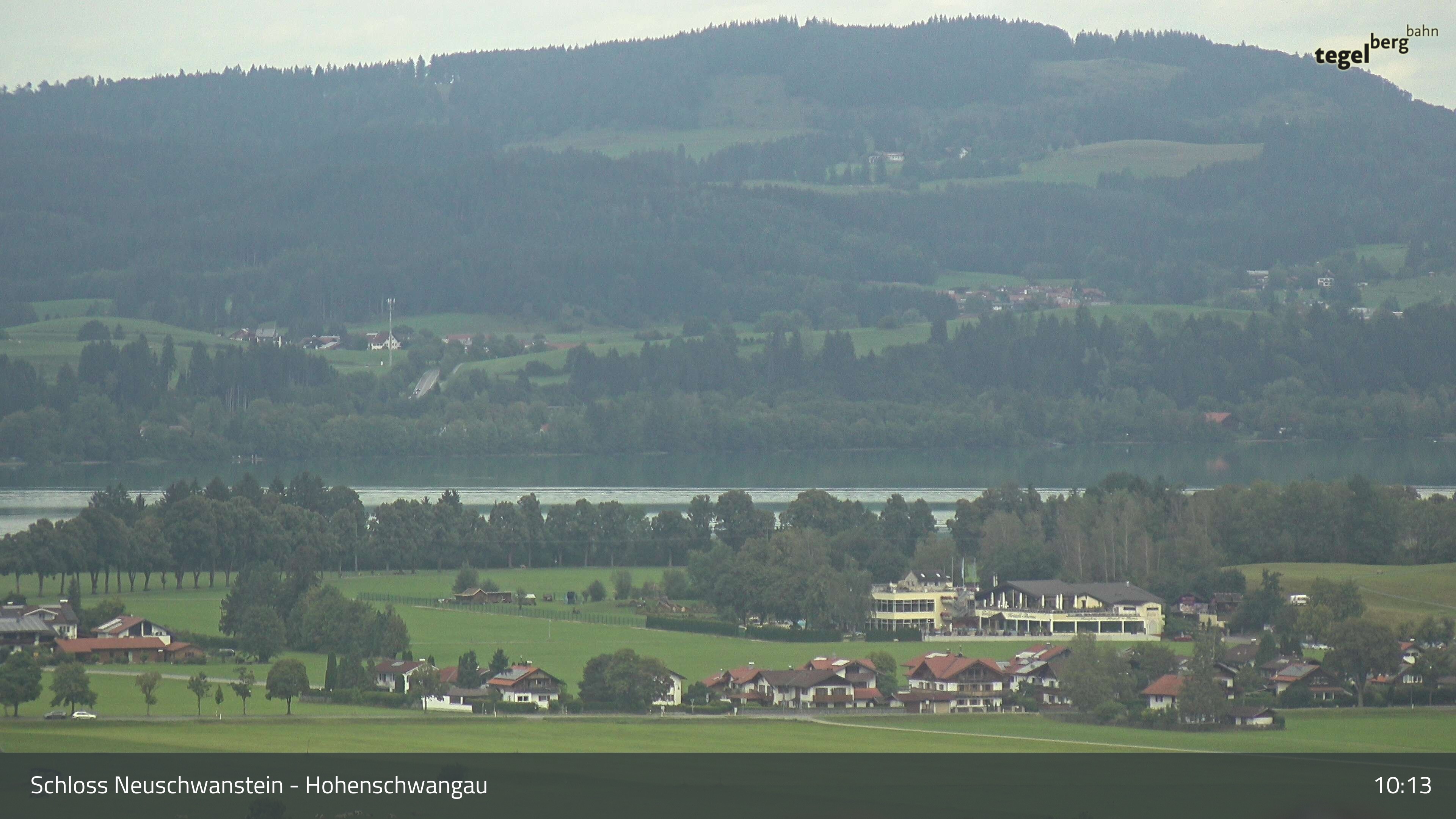Archived image Webcam Lake Forggen, south bank and village Schwangau