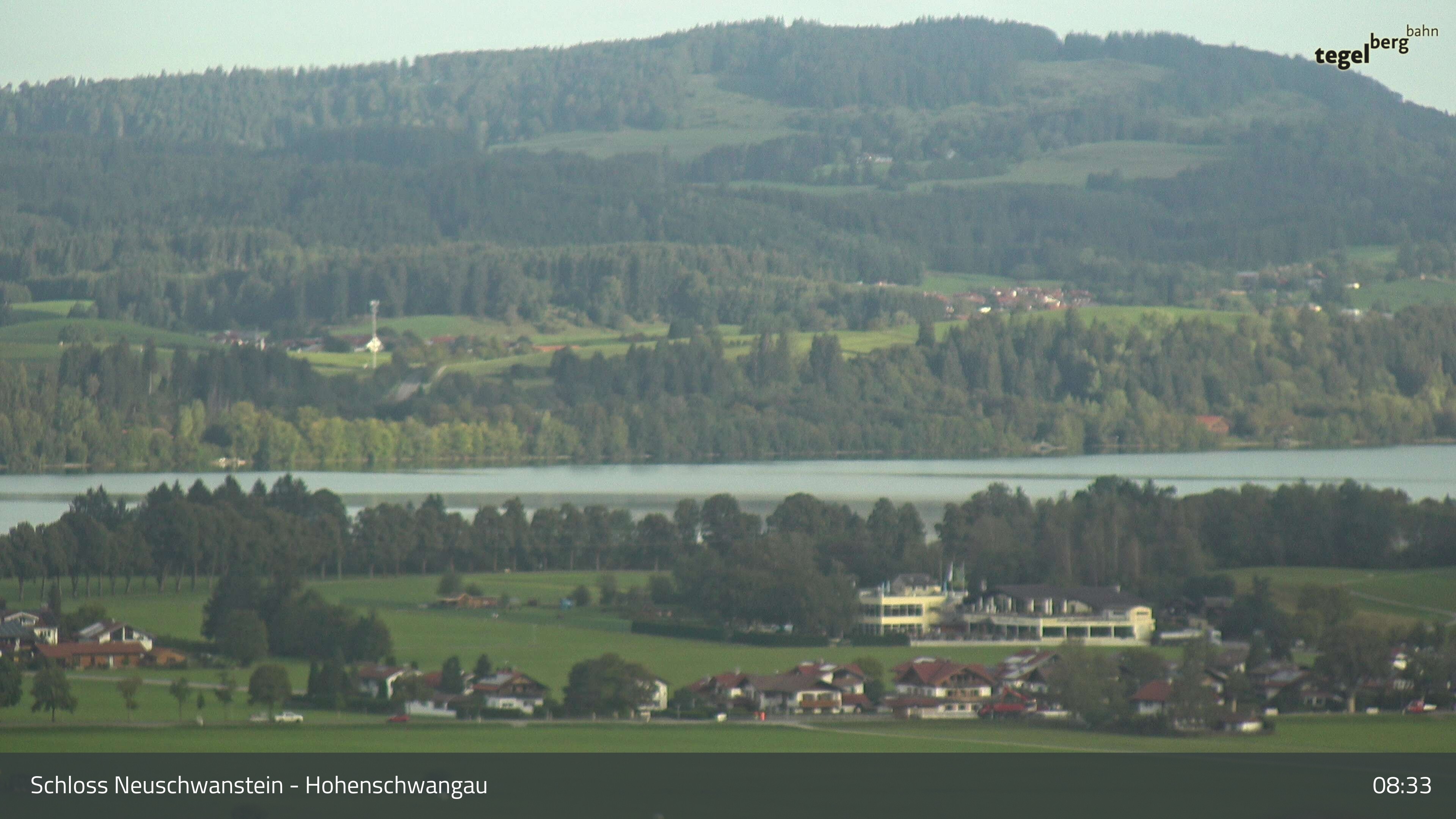 Archived image Webcam Lake Forggen, south bank and village Schwangau