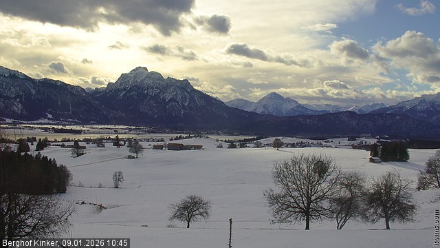 Archiv Foto Webcam Forggensee - Blick vom Berghof Kinker