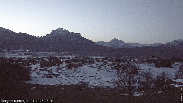 Archiv Foto Webcam Forggensee - Blick vom Berghof Kinker