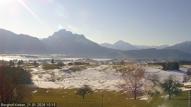 Archiv Foto Webcam Forggensee - Blick vom Berghof Kinker