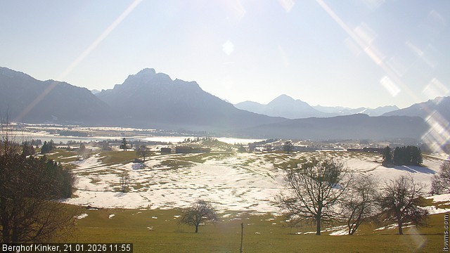 Archiv Foto Webcam Forggensee - Blick vom Berghof Kinker