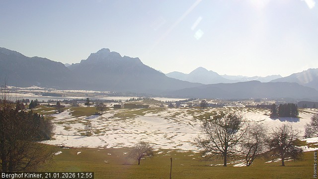 Archiv Foto Webcam Forggensee - Blick vom Berghof Kinker