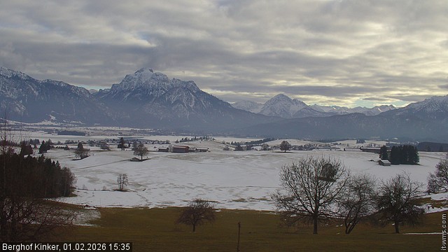 Archiv Foto Webcam Forggensee - Blick vom Berghof Kinker