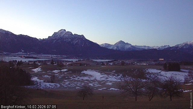 Archiv Foto Webcam Forggensee - Blick vom Berghof Kinker