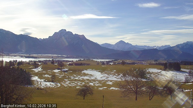 Archiv Foto Webcam Forggensee - Blick vom Berghof Kinker