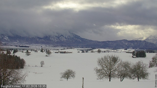 Archiv Foto Webcam Forggensee - Blick vom Berghof Kinker