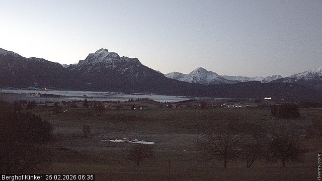 Archiv Foto Webcam Forggensee - Blick vom Berghof Kinker